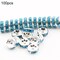 100 Pcs 6Mm Shiny Glass Metal Rondelle Spacer Beads For Diy Jewelry Craft Making